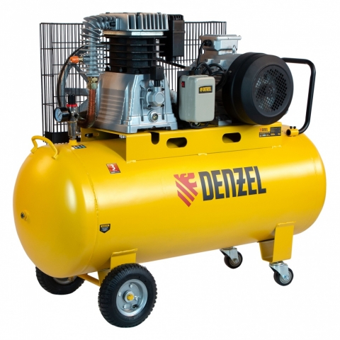 products/Компрессор воздушный, ременный привод BCI5500-T/200, 5.5 кВт, 200 литров, 850 л/мин Denzel, арт. 58128