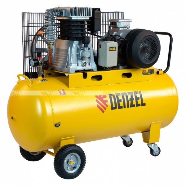 Компрессор воздушный, ременный привод BCI5500-T/200, 5.5 кВт, 200 литров, 850 л/мин Denzel, арт. 58128