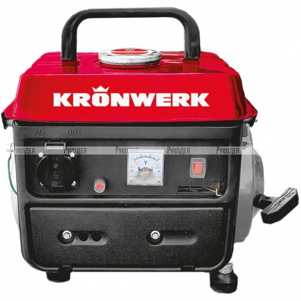 Генератор бензиновый LK-950, 0,8 кВт, 230 В, 2-х тактный двигатель, 4 л, ручной стартер Kronwerk, арт. 94667