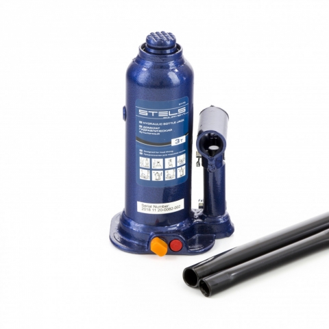 products/Домкрат гидравлический бутылочный, 4 т, h подъема 188-363 мм, в пластиковом кейсе Stels, арт. 51174