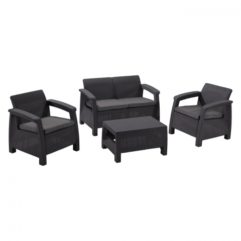 products/Комплект мебели Keter Corfu set (17197361) графит 223204