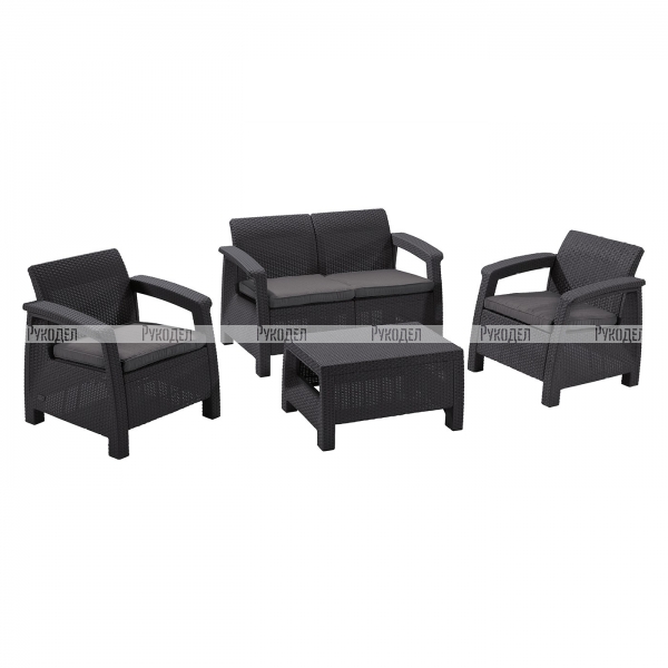 Комплект мебели Keter Corfu set (17197361) графит 223204