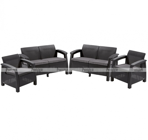 Комплект мебели Keter Corfu Rest (17208436) графит, 241725