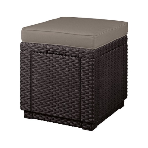 products/Пуф Allibert Cube with cushion (17192157+) коричневый, 209435
