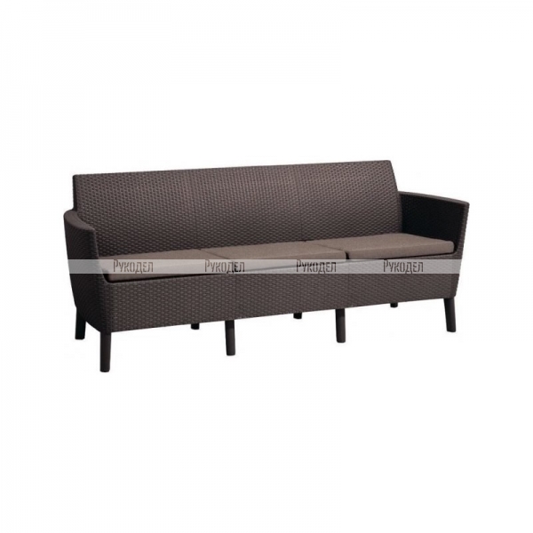 Диван Allibert Salemo 3 seater (17209039) коричневый, 244095