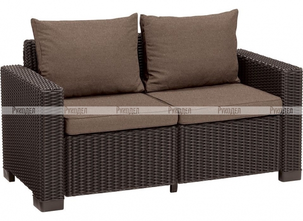 Диван Allibert California 2-sofa (17193539) коричневый, 231640