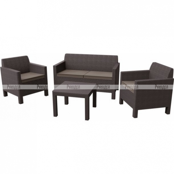 Комплект мебели Allibert Orlando set with small  table (17202809) коричневый, 228017