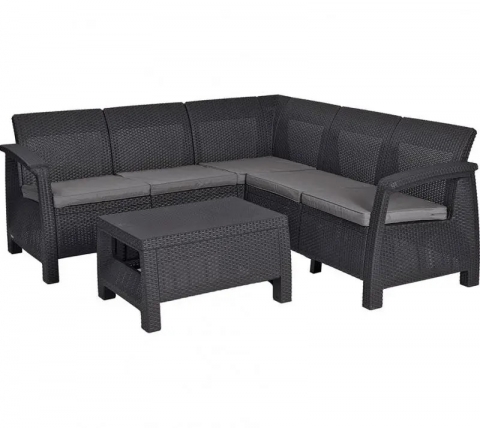 products/Комплект мебели угловой Keter Corfu Relax set (17202123) графит, 227816