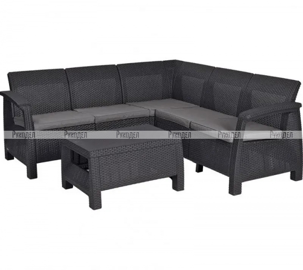 Комплект мебели угловой Keter Corfu Relax set (17202123) графит, 227816