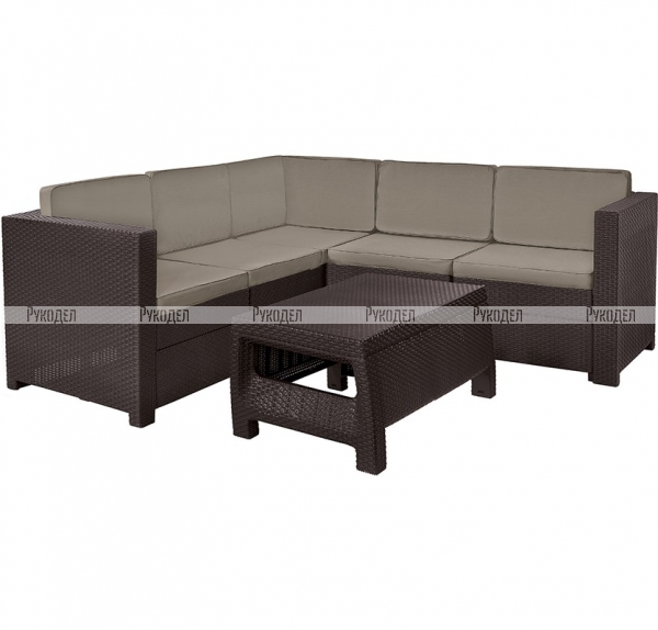 Комплект мебели угловой Keter Provence set with coffee table (17204454) коричневый, 227777