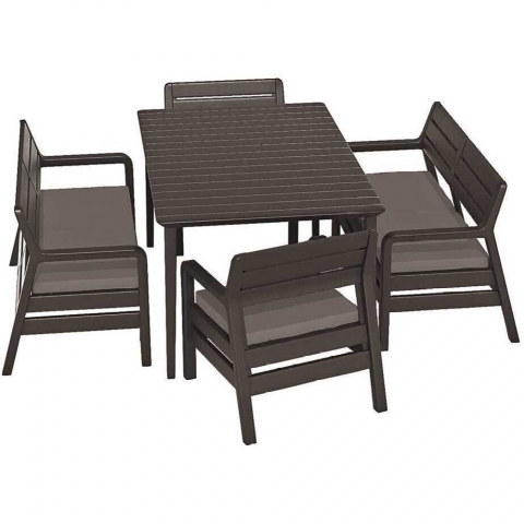 products/Комплект садовой мебели Keter Delano set with Lima table 160 (17205371) коричневый, 235952