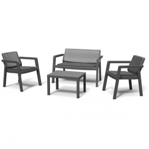 products/Комплект мебели Keter Emily Patio Set with cushions (17209816) графит, 247063