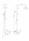 Душевая колонна со смесителем для ванны BRAVAT F6333367CP-A-RUS
