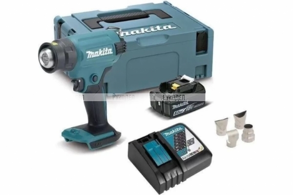 Аккумуляторный строительный фен Makita DHG180RT1J, арт. 204684