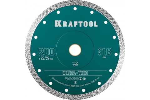 products/Ультратонкий алмазный диск Ultra-Thin 200x25.4/22.2x1.8 мм KRAFTOOL 36685-200