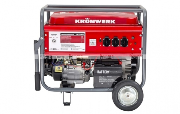 Генератор бензиновый LK 6500E,5,5 кВт, 230 В, бак 25 л, электростартер, Kronwerk, 94690