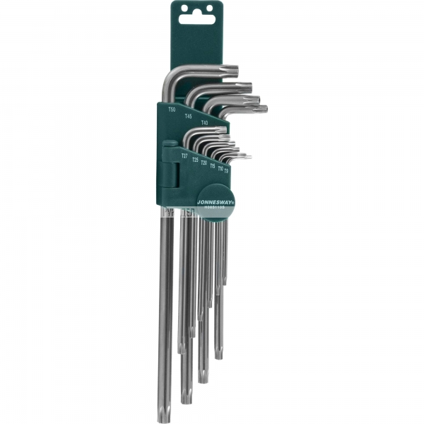 Набор ключей торцевых TORX® удлиненных с центрированным штифтом Т9-50, 10 предметов Jonnesway H08S110S