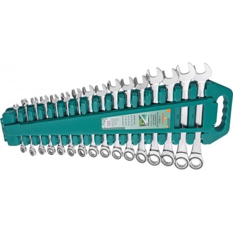 products/Набор ключей гаечных комбинированных трещоточных на держателе, 8-24 мм, 16 предметов Jonnesway W45516S