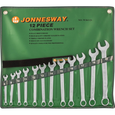 products/Набор ключей гаечных комбинированных в сумке, 8-22 мм, 12 предметов Jonnesway W26112S