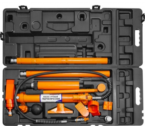 products/OHT918N Набор гидравлического инструмента для кузовного ремонта 10 т. 17 предметов Ombra