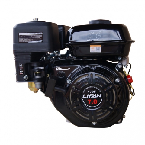 products/Двигатель LIFAN 170F d-20 (7 л.с., 4-хтактный, одноцилиндровый, с воздушным охлаждением, вал 20 мм, объем 212см³, ручная система запуска, вес 16 кг)