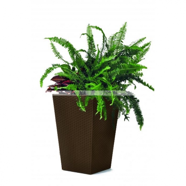 Кашпо Keter Rattan Planter S (small) 23,6 л (17192300) коричневый, 228977