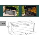 Сундук Keter BRUSHWOOD STORAGE BOX 455 л (17202631) серый, 230418