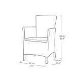 Комплект мебели Allibert Rosario balcony set (17200030) коричневый, 216939