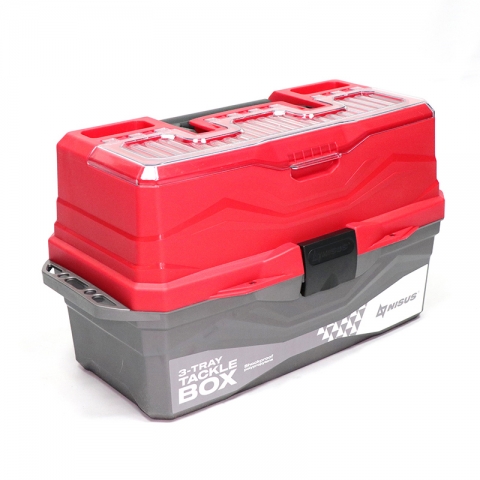 products/ Ящик для снастей Tackle Box трехполочный красный "СЛЕДОПЫТ" MB-BU-13