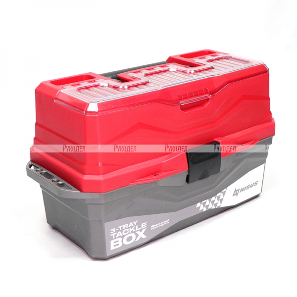 Ящик для снастей Tackle Box трехполочный красный "СЛЕДОПЫТ" MB-BU-13