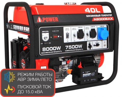 products/Портативный бензиновый генератор A-iPower A8000EAX, арт. 20120