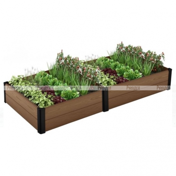 Кашпо-грядка для растений Keter Vista Modular Garden Bed 2 pack (17210708) коричневый, 252530