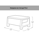 Комплект мебели KETER Corfu weekend (17197786) графит, 223250