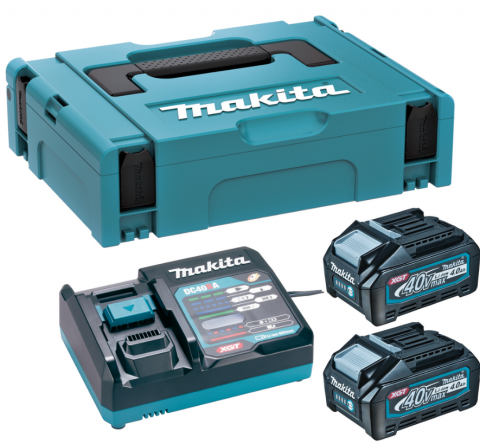 products/Набор питания XGT, зарядное устройство DC40RA и аккумулятор BL4040 - 2 шт. в кейсе MakPac тип 1 Makita 191J99-7, арт. 199309