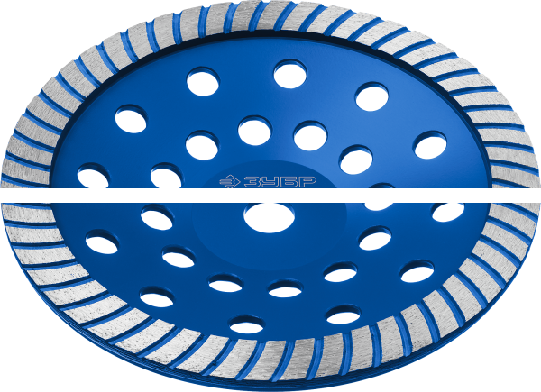 Турбо-Плюс ЗУБР чашка алмазная шлифовальная сегментированная 230 мм, ПРОФЕССИОНАЛ, 33371-230