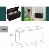 Сундук Keter EMILY STORAGE BOX 280 л (17210608) графит, 249722