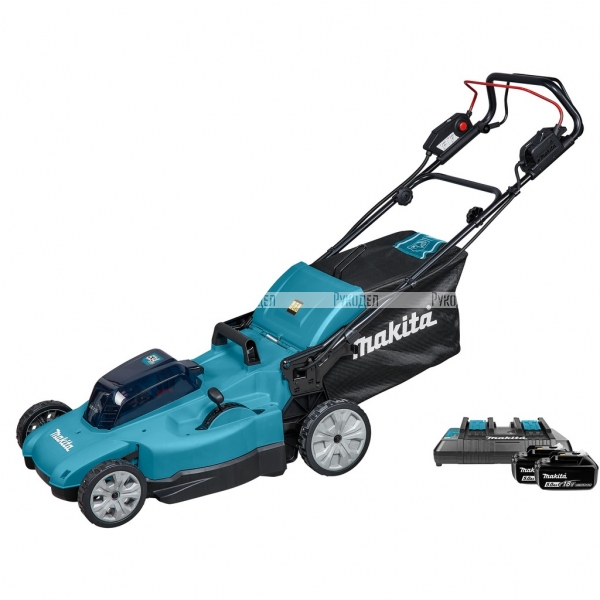 Аккумуляторная газонокосилка самоходная Makita DLM539CT2 (2х5 Ач, ЗУ)