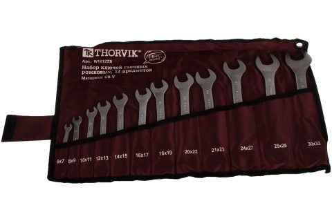 products/Набор рожковых гаечных ключей Thorvik W1S12TB серии ARC, 6-32 мм, 12 предметов