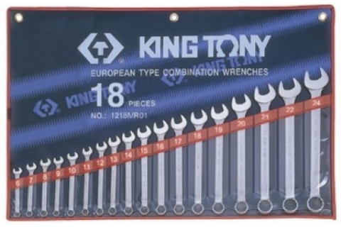 products/Набор комбинированных ключей 6-24мм, 18шт KING TONY 1218MR01