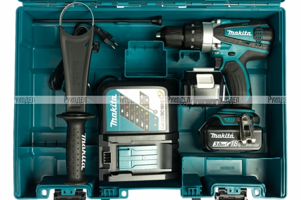 Аккумуляторная дрель-шуруповерт Makita DHP458RFE (арт. 179152)