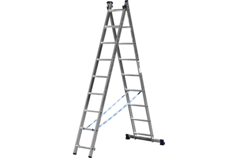 products/Лестница СИБИН универсальная, двухсекционная, 9 ступеней арт. 38823-09