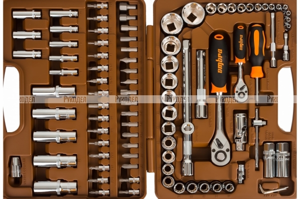 OMT94S12 Ombra Набор инструмента универсальный 1/4", 1/2"DR с головками торцевыми 12-гранными 1/2"DR, 94 предмета