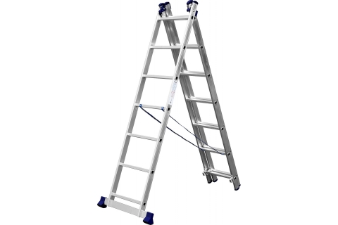 products/Лестница СИБИН универсальная, трехсекционная со стабилизатором, 7 ступеней арт. 38833-07