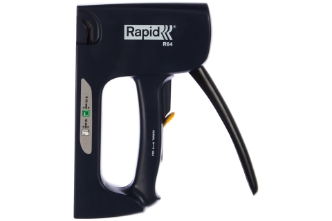 products/RAPID R64E степлер (скобозабиватель) ручной для скоб 2-в-1: 140 (G / 11 / 57) (6 -14 мм) I 300 (F / J / 47 / 8) (15 мм). Облегченный корпус  арт.21000860
