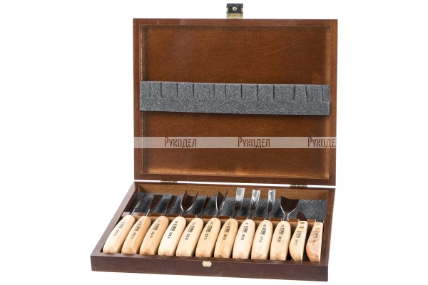 Набор из 12 резцов в деревянной коробке, Narex 894850