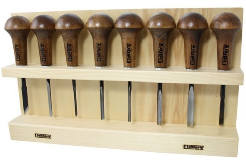 products/8 резцов по дереву и линолеуму с грибовидной ручкой Narex 868700