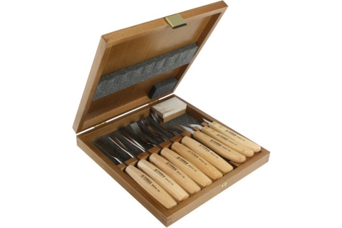 products/Набор из 9 резцов c деревянной ручкой в дерев. коробке, Narex 894813