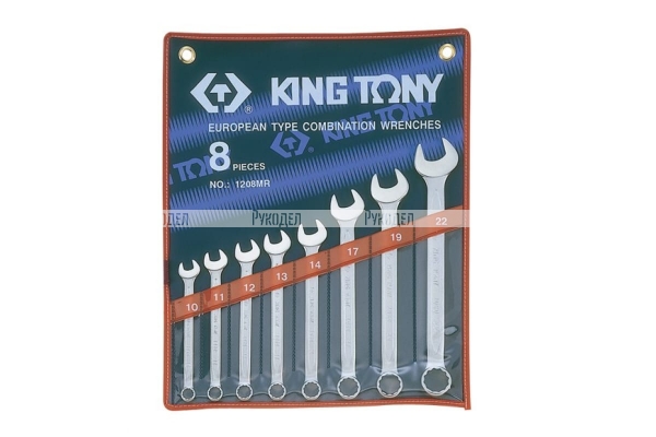 Набор комбинированных ключей KING TONY 10-22 мм 8 предметов 1208MR