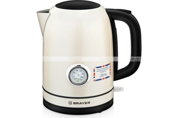 Электрический чайник BRAYER STRIX BR1005YE, 2200Вт, объём 1.7 л