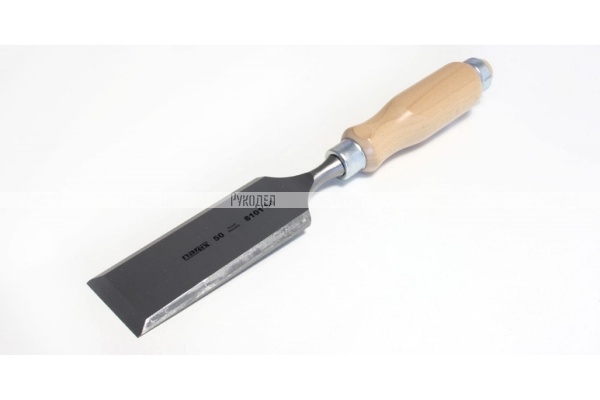 Плоская стамеска Narex с деревянной светлой ручкой 50 мм, арт. 810150